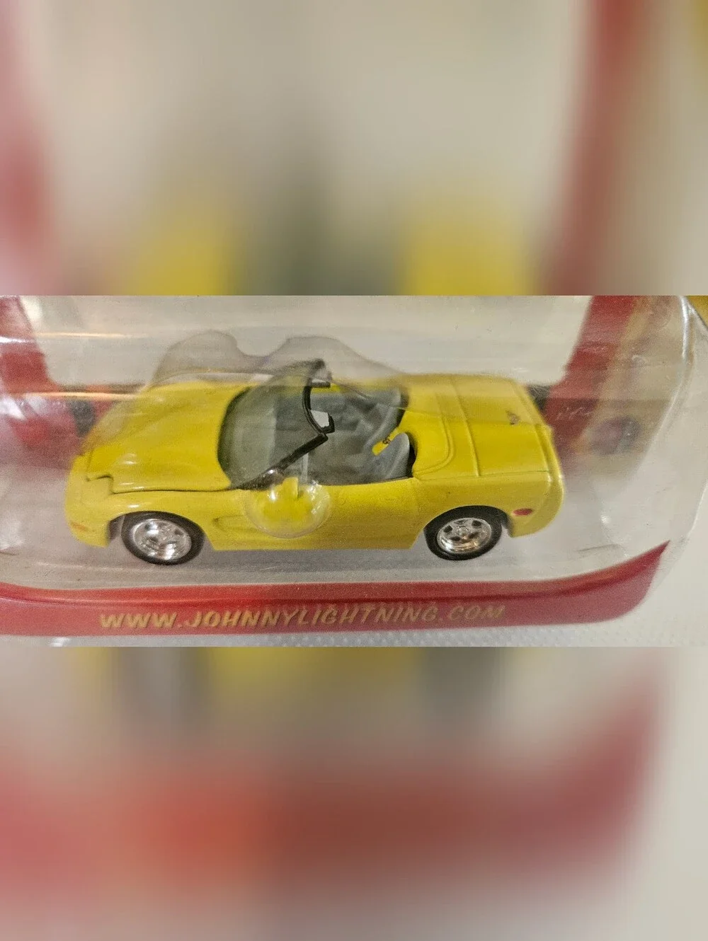 Johnny Lightning Yellow Modern Muscle Die-Cast Sports Car